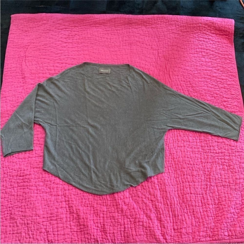 Zadig & Boltaire Gray Long Sleeve silk/cashmere Top, M